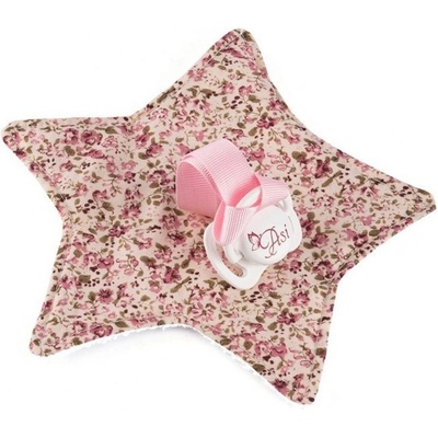 Asi Dolls Игрален комплект Asi Dolls - Дизайнерска кърпа и биберон за кукла, Мартина (3712006)