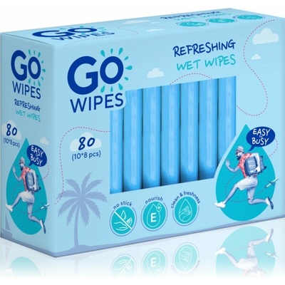 GoWipes Anti-Bacterial Effect osviežujúce vlhčené obrúsky 10x8 ks