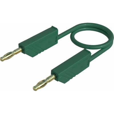 4mm PVC-test lead, on both sides stackable plugs - Au, 2,5mm², 50 cm