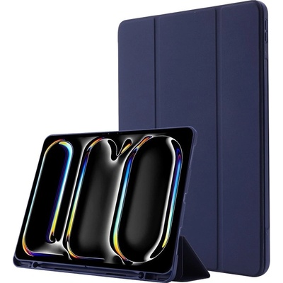 Vsetkonamobil 76519 LEATHER Zaklápací kryt pre Apple iPad Pro 11 2024 / M5 2025 tmavomodrý