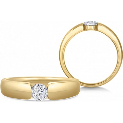 Sofia Diamonds zlatý zásnubný prsteň s diamantom BDRB00135YG