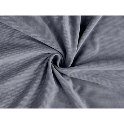 Velvet / samet strukturovaný jednobarevný Varianta: 12 šedá, Balení: 1 m