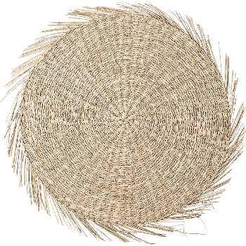 Bloomingville Постелка Nature кръгла естествена (82047214)