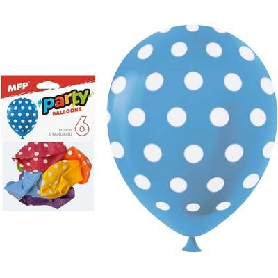 UNIPAP balónek nafukovací sáček puntík 30cm mix 8000193 583047