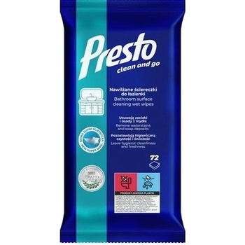PRESTO CLEAN vlhčené utierky - KÚPELŇA 72 ks