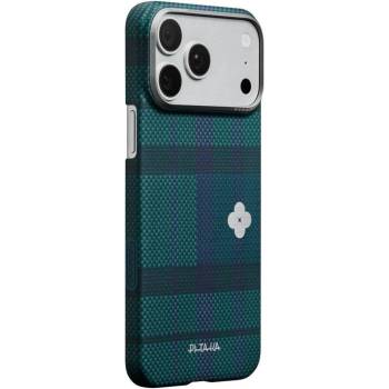 PITAKA Magsafe Калъф за iPhone 17 Pro Max, Pitaka Edge Flora in Grid Case Forest Dawn, Зелен (FG1701PM)