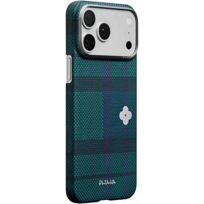 PITAKA Magsafe Калъф за iPhone 17 Pro Max, Pitaka Edge Flora in Grid Case Forest Dawn, Зелен (FG1701PM)