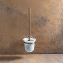 Bemeta Amber WC štětka miska sklo černý kartáč