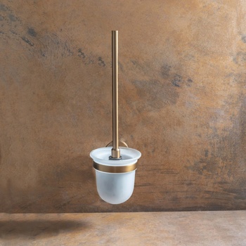 Bemeta Amber WC štětka miska sklo černý kartáč