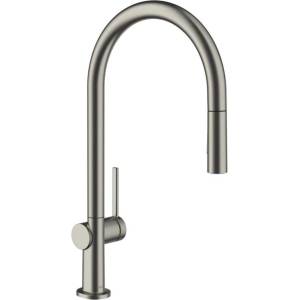 Hansgrohe Кухненски смесител Hansgrohe Talis M54 210 с издърпващ се душ, четкано сиво, с 2 струи 72801340 (72801340)
