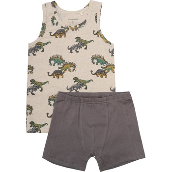Minymo Детско ежедневно термо бельо Minymo Kid's Underwear Set AOP Boys Everyday base layer - Beige Melange - размер 92 (EU) (714-1653-0112)