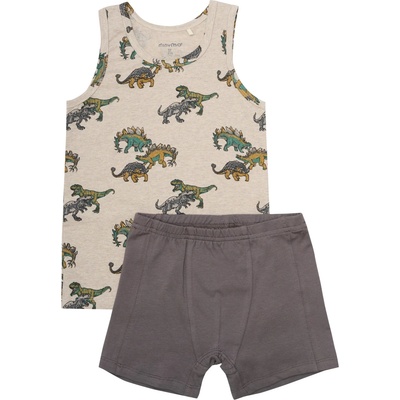 Minymo Детско ежедневно термо бельо Minymo Kid's Underwear Set AOP Boys Everyday base layer - Beige Melange - размер 92 (EU) (714-1653-0112)