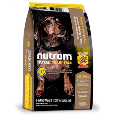 T27 Nutram Total Grain-Free® Turkey, Chicken & Duck Natural Dog Food За малките и дребни породи. Приготвена за всички стадии на живота 6, 8 кг