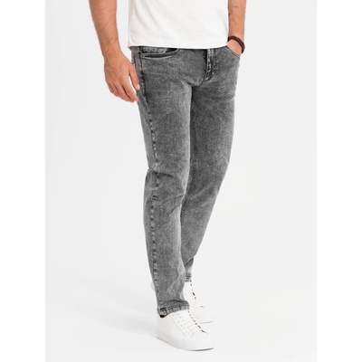 Ombre Men's classic washed jeans gray