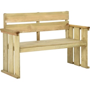 vidaXL Градинска пейка, 121 см, импрегнирано борово дърво (318407)