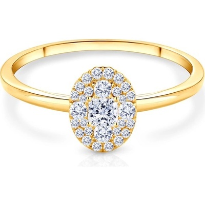 Savicki zásnubní prsten žluté zlato diamanty SAVSAR102XDIA4Y