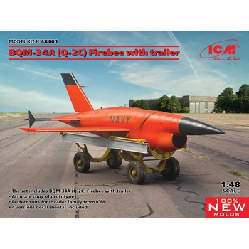 ICM Q-2C BQM-34A Firebee with trailer 1:48
