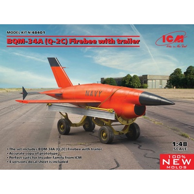 ICM Q-2C BQM-34A Firebee with trailer 1:48