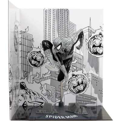 McFarlane Toys Фигурка FMarvel Spider-Man (Line Art) 1: 10th Scale Collectible with Scene (Spider-Man #6) Gold Label (MCFARLANE-14829)