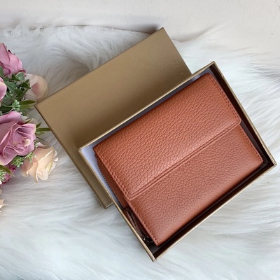 Естествена кожа портмоне Оранжев цвят Модел Е998-1450-Copy