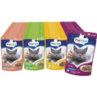 Prevital Sáčky Krmivo Vlhké Mix Chutí 96x100 g