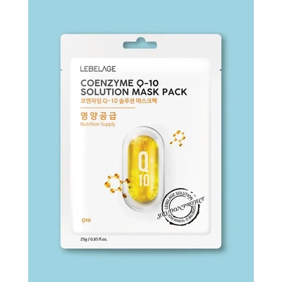 Lebelage Hydratační plátýnková maska s koenzymem Coenzyme Q-10 Solution Mask - 23 ml 1 ks – Zbozi.Blesk.cz