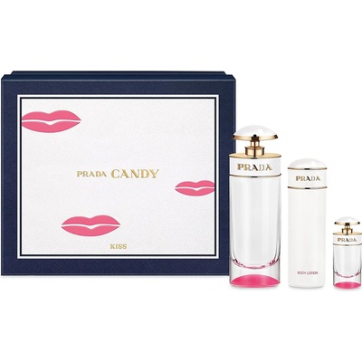 Prada Candy Kiss Подаръчен комплект, Парфюмна вода 80ml + Парфюмна вода 7ml + Мляко за тяло 75ml, Жени