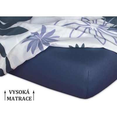 Dadka Jersey prostěradlo švestka 180x200x25