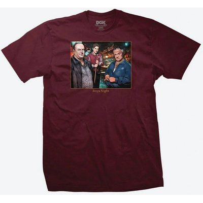 DGK tričko Boys night Tee Burgundy