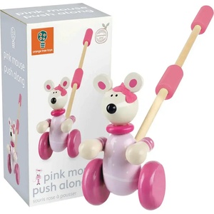 Orange Tree Toys Дървена Буталка с розово мишле, в кутия - Animals Collection (OTT02333)