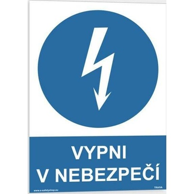 Traiva s.r.o Vypni v nebezpečí Verze: Samolepka 210 x 297 mm (A4) tl. 0.1 mm - Kód: 00290
