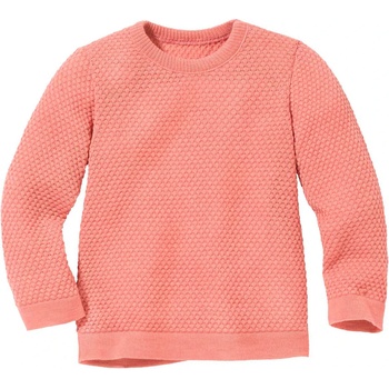disana Детски вълнен пуловер disana Kid's Wabenstrick-Pullover Wool jumper - Softpink - размер 110/116 (EU) (704-2813-0913)