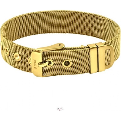 Prosperk náramek ocelový zlatý opasek S1317