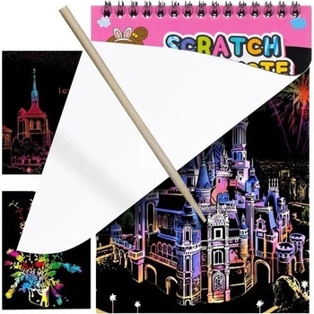 ISO Vyškrabávací dúhový notýsek sa stylusom