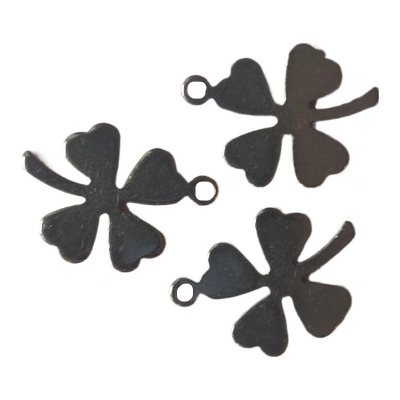 Přívěsek - čtyřlístek , cca 13,5x10x0,7mm