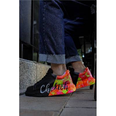 Chekich Унисекс обувки с връзки CH254 - Черни с Оранжев #359829 (359829_Черно)