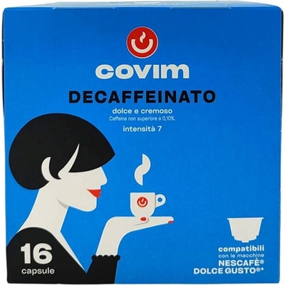 Covim Minuetto Decaffeinato 16 бр Безкофеиново кафе на капсули съвместими с Dolce Gusto