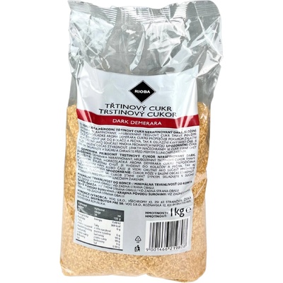 Rioba Dark Demerara třtinový cukr, 1kg