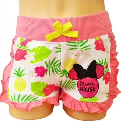 Sun City Dívčí šortky MINNIE ananas s volánky Růžová