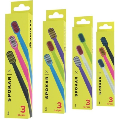 Spokar X 3429 zubní kartáček SOFT 3 ks