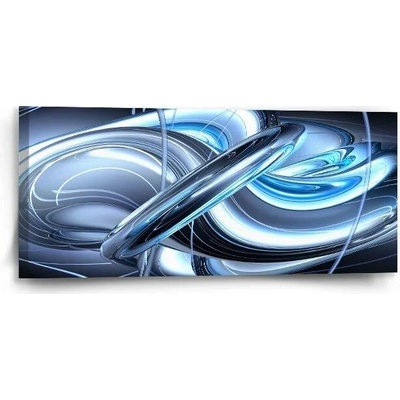 Sablio Obraz Modrá abstrakce - 110x50 cm