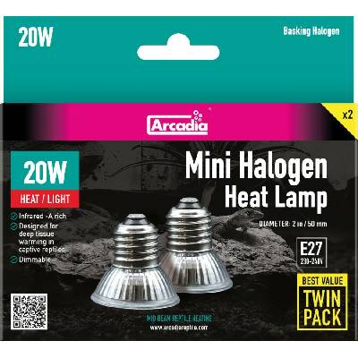 Arcadia Halogen Mini Basking spot 20 W 2 ks
