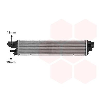 Chladič vody pro motor VAN WEZEL 43012740
