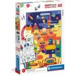 Clementoni Puzzle 60 HappyColor Double Face Robot