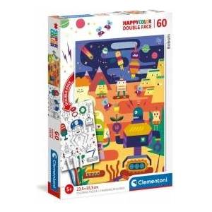 Clementoni Puzzle 60 HappyColor Double Face Robot