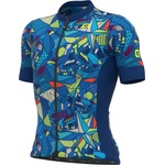 Alé Мъжка фланелка с къс ръкав за колоездене Alé Pragma Over S/S Jersey Cycling jersey - Blue - размер 3XL (056-2625-0118)