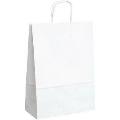 Papírová taška bílá ExtraTWIST 240x110x330 mm s krouceným uchem