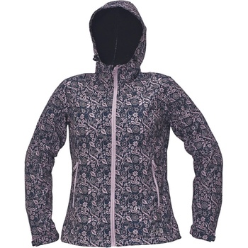 CRV Bunda YOWIE S POTISKEM softshellová dámská Světle fialová