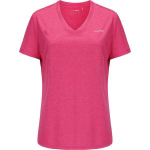 USA Pro Дамска тениска USA Pro The USA Pro Tech V Tee Ladies - Bright Pink