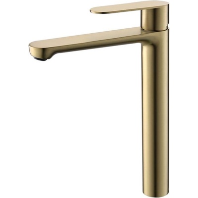 Inter Ceramic Смесител за умивалник ТРЕНТО, Висок, Четкано злато (111321brushgold)